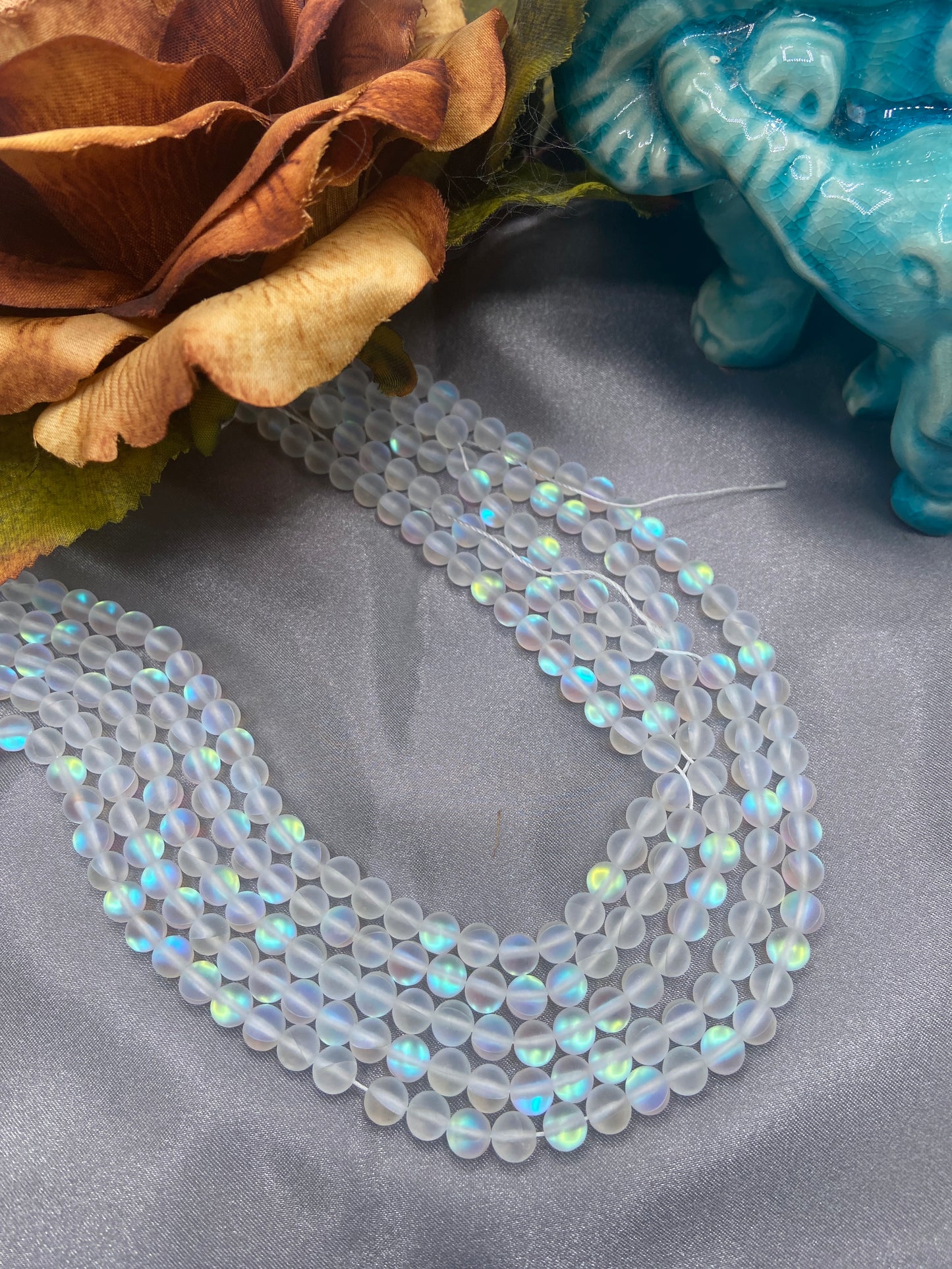 6mm flash Glass bead Strands