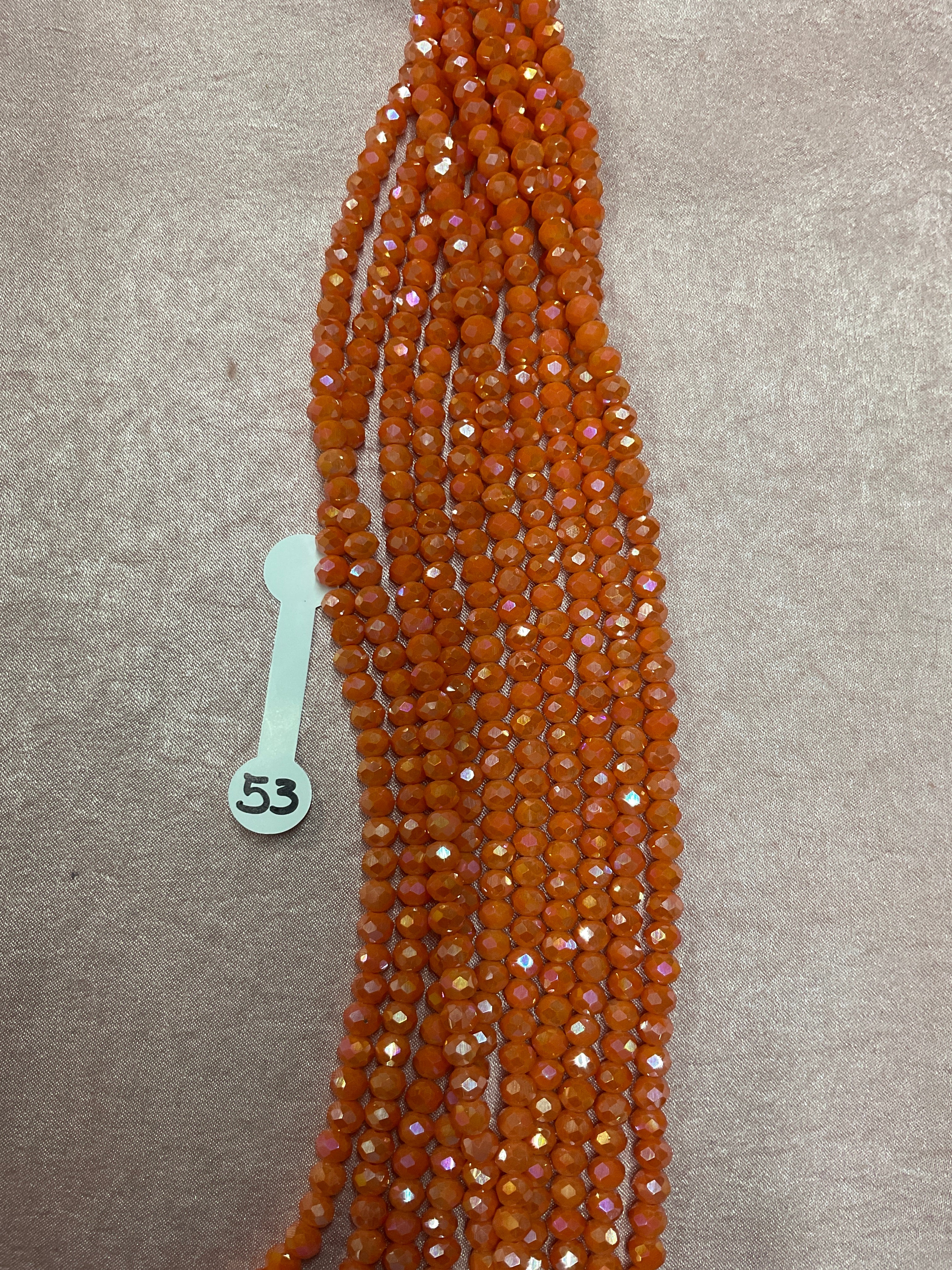 6mm Glass Rondelle and round beads