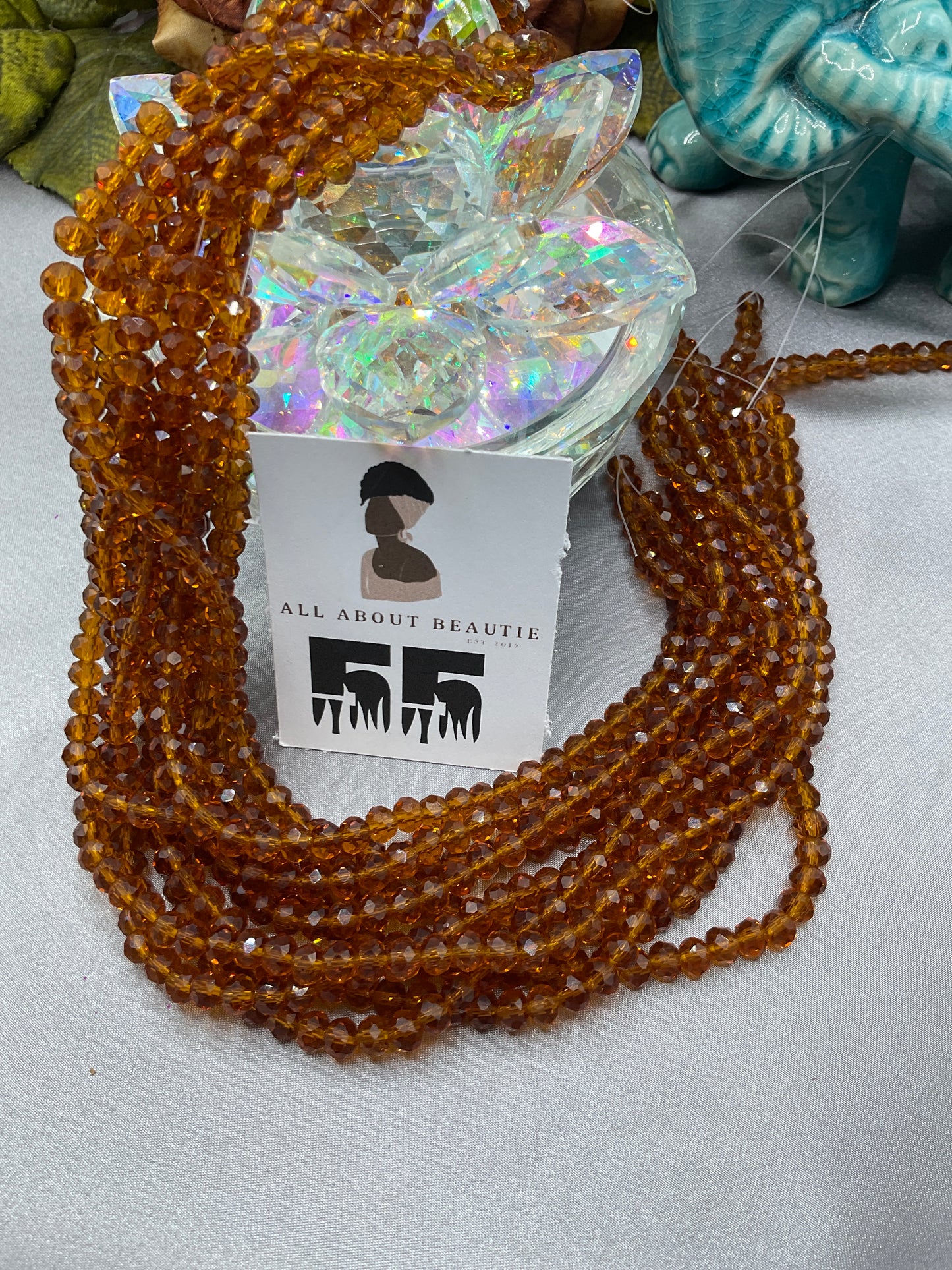 6mm Glass Rondelle and round beads