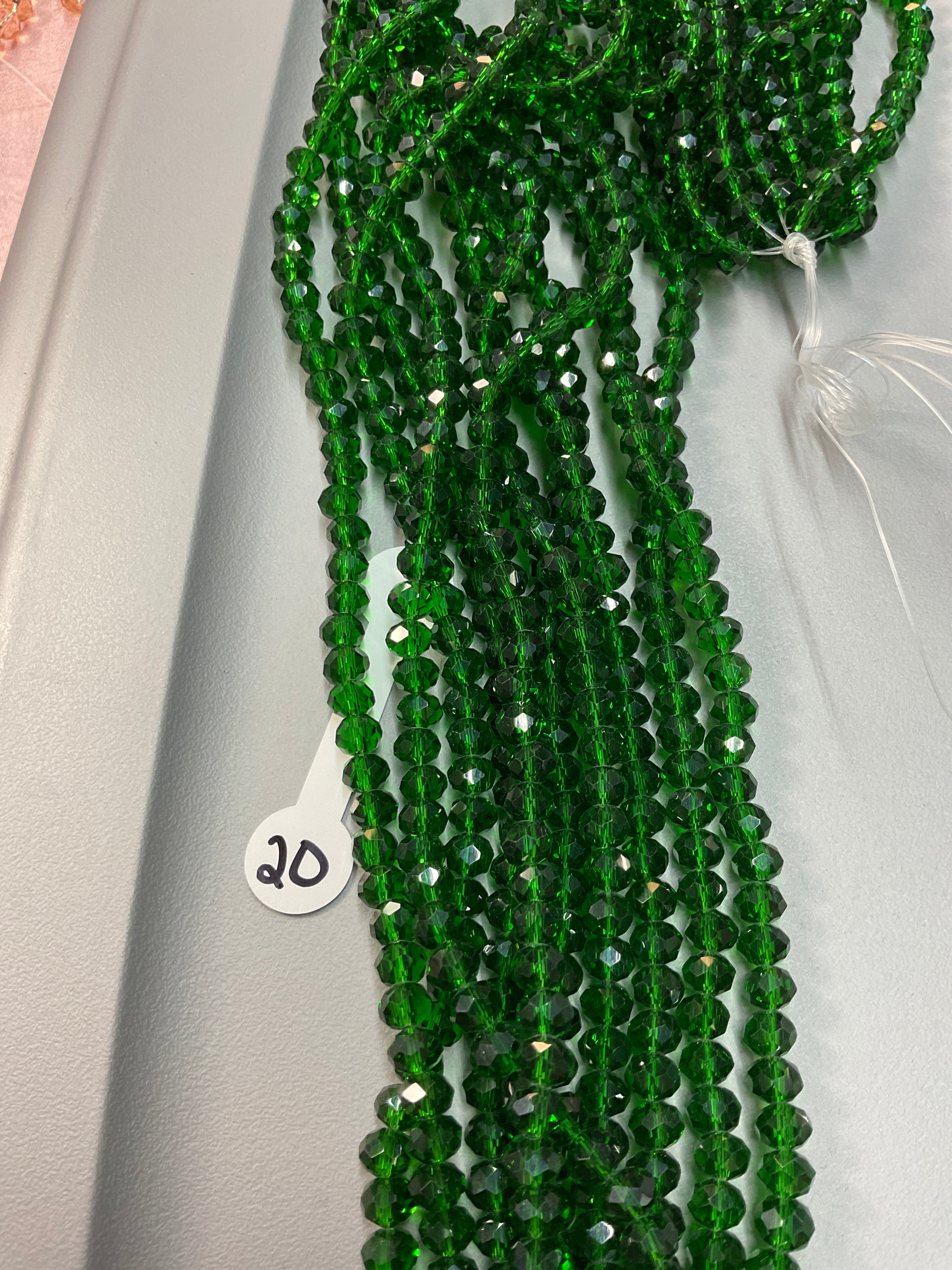 6mm Glass Rondelle and round beads