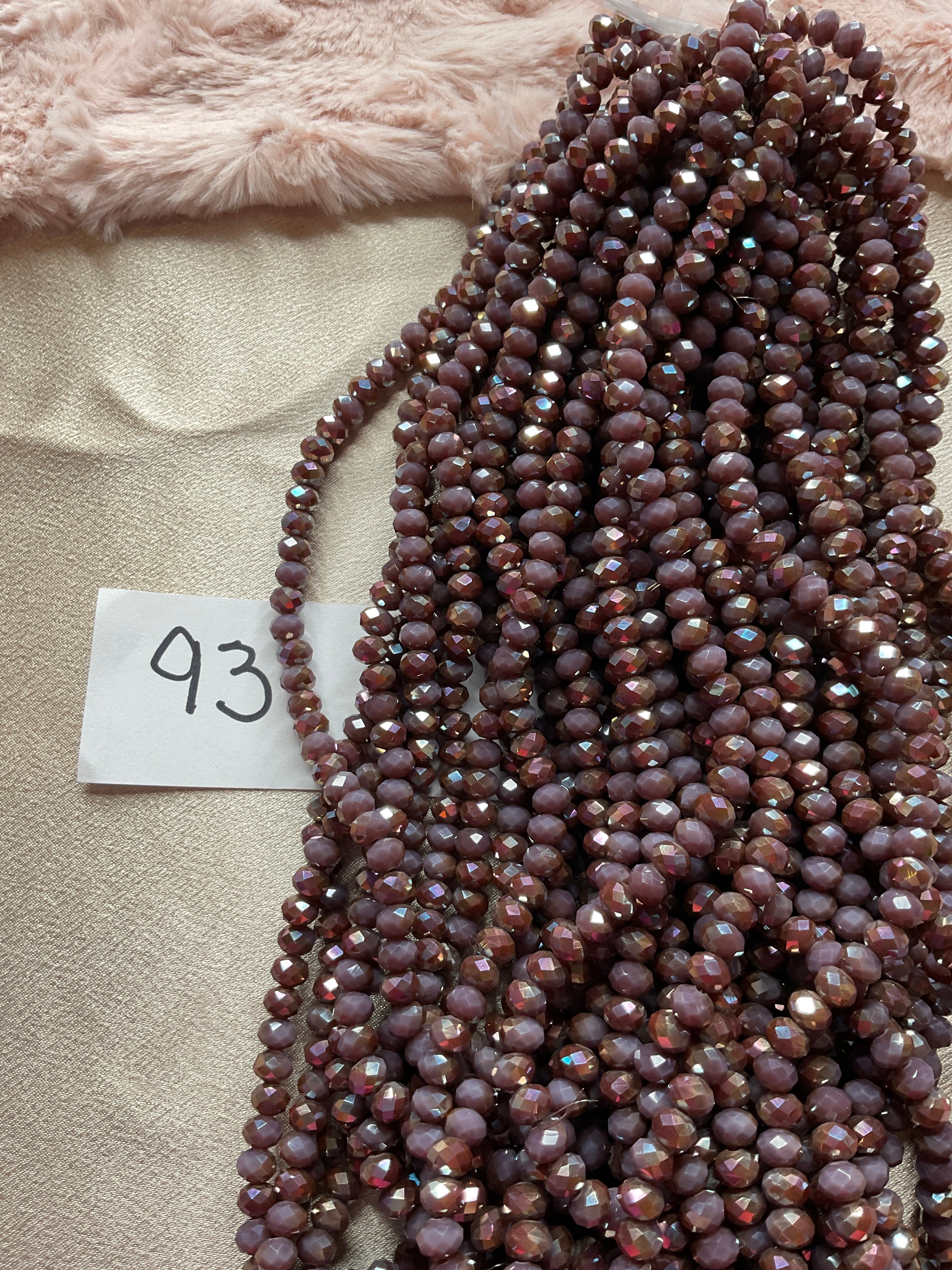 6mm Glass Rondelle and round beads