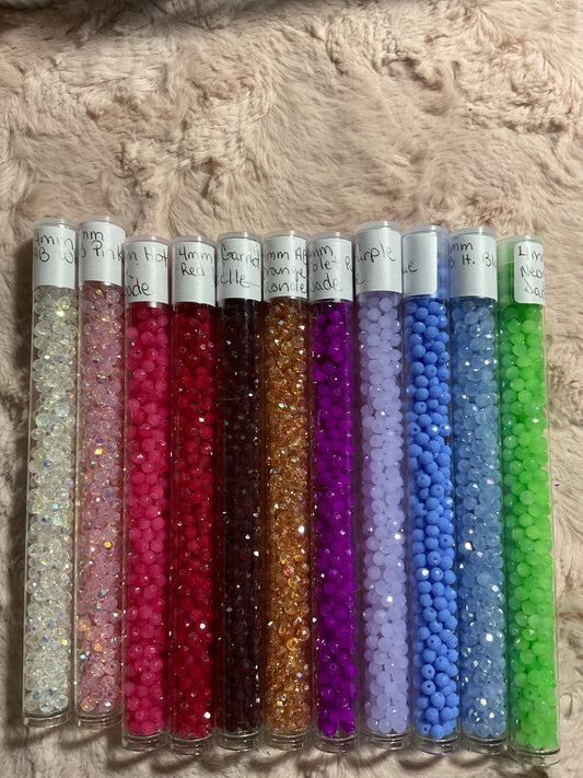 Tube Rondelle  and Bicone Beads