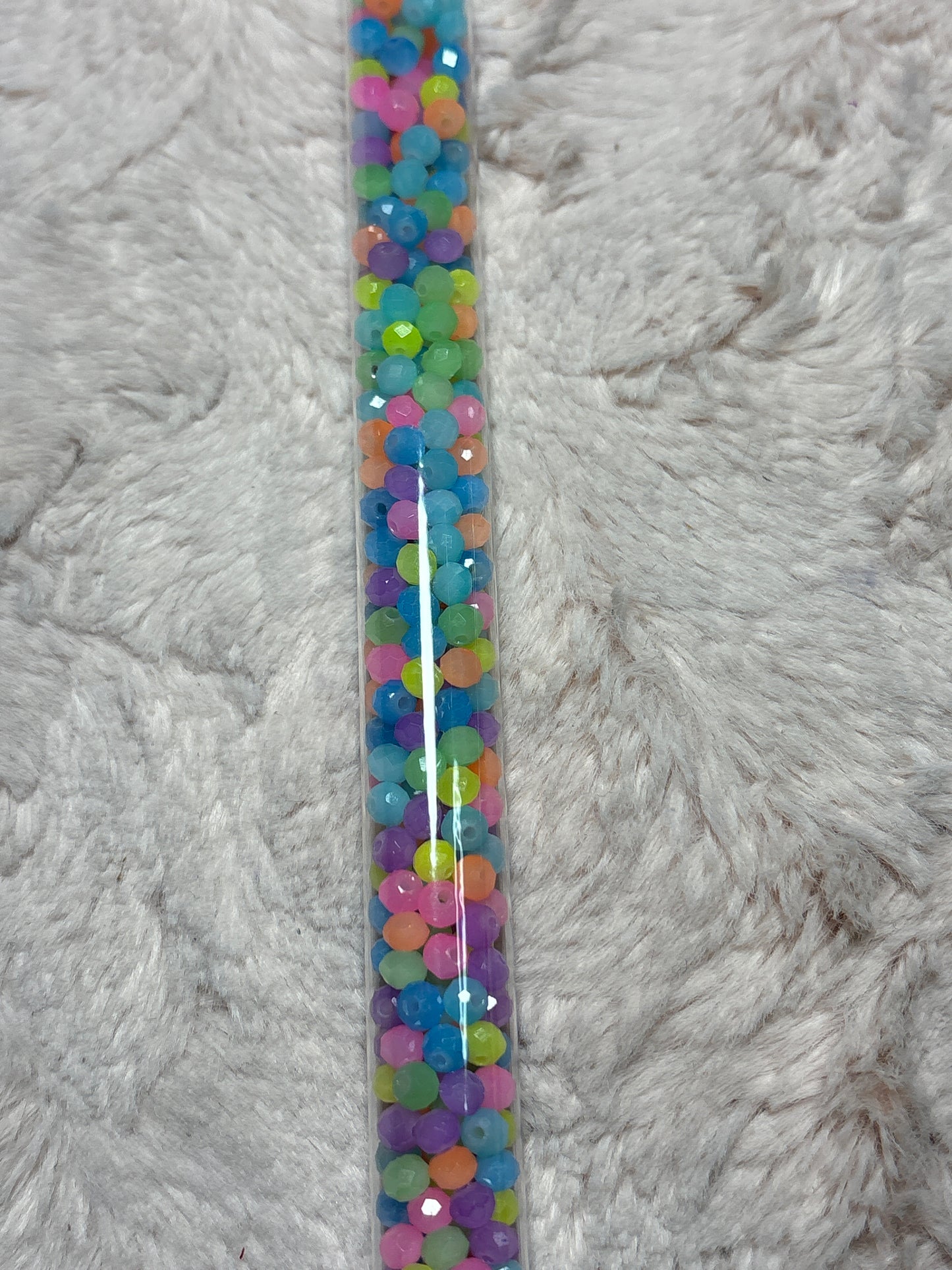 Tube Rondelle  and Bicone Beads