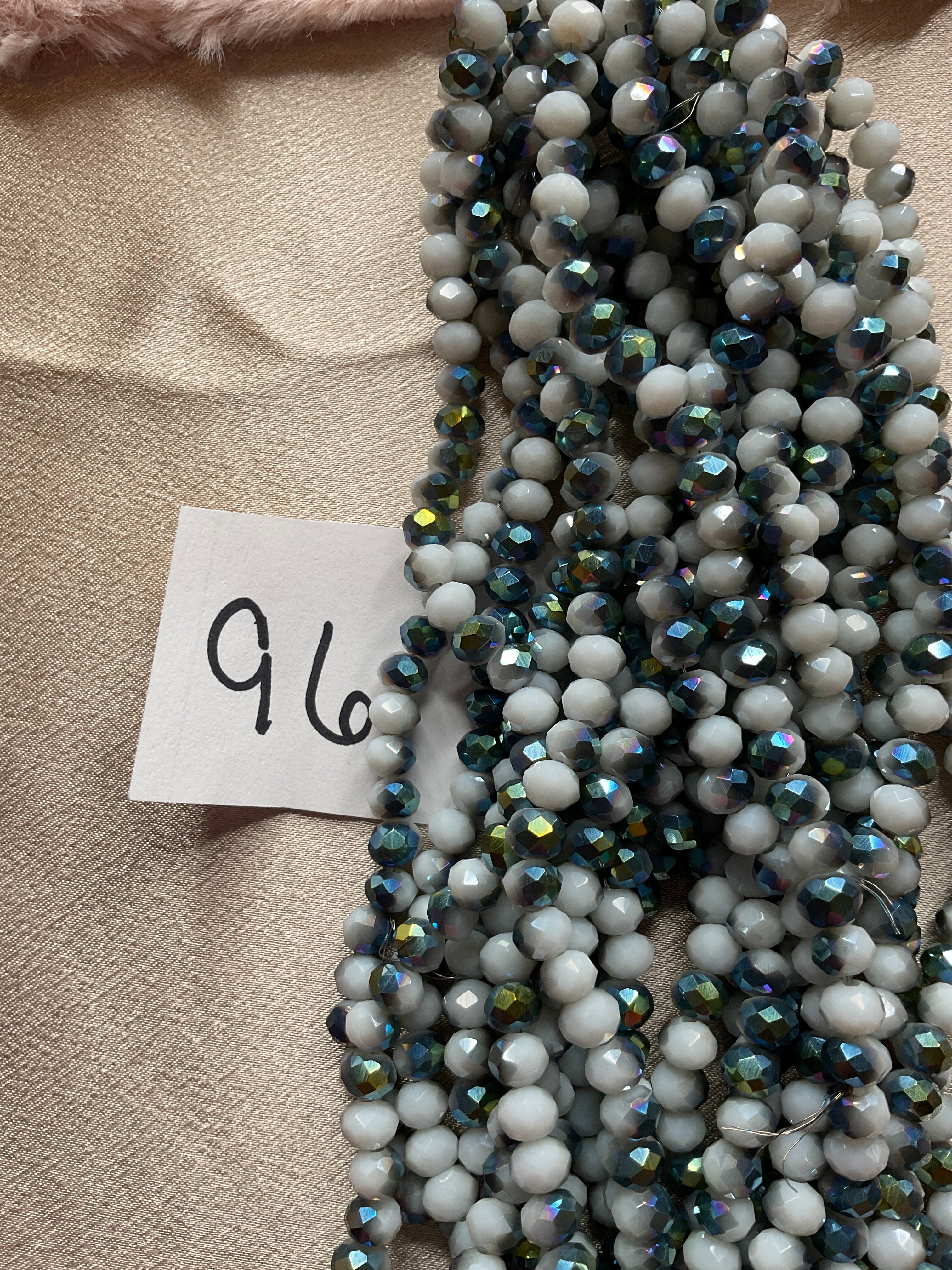 6mm Glass Rondelle and round beads