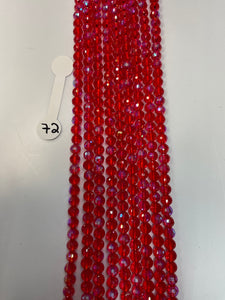 6mm Glass Rondelle and round beads