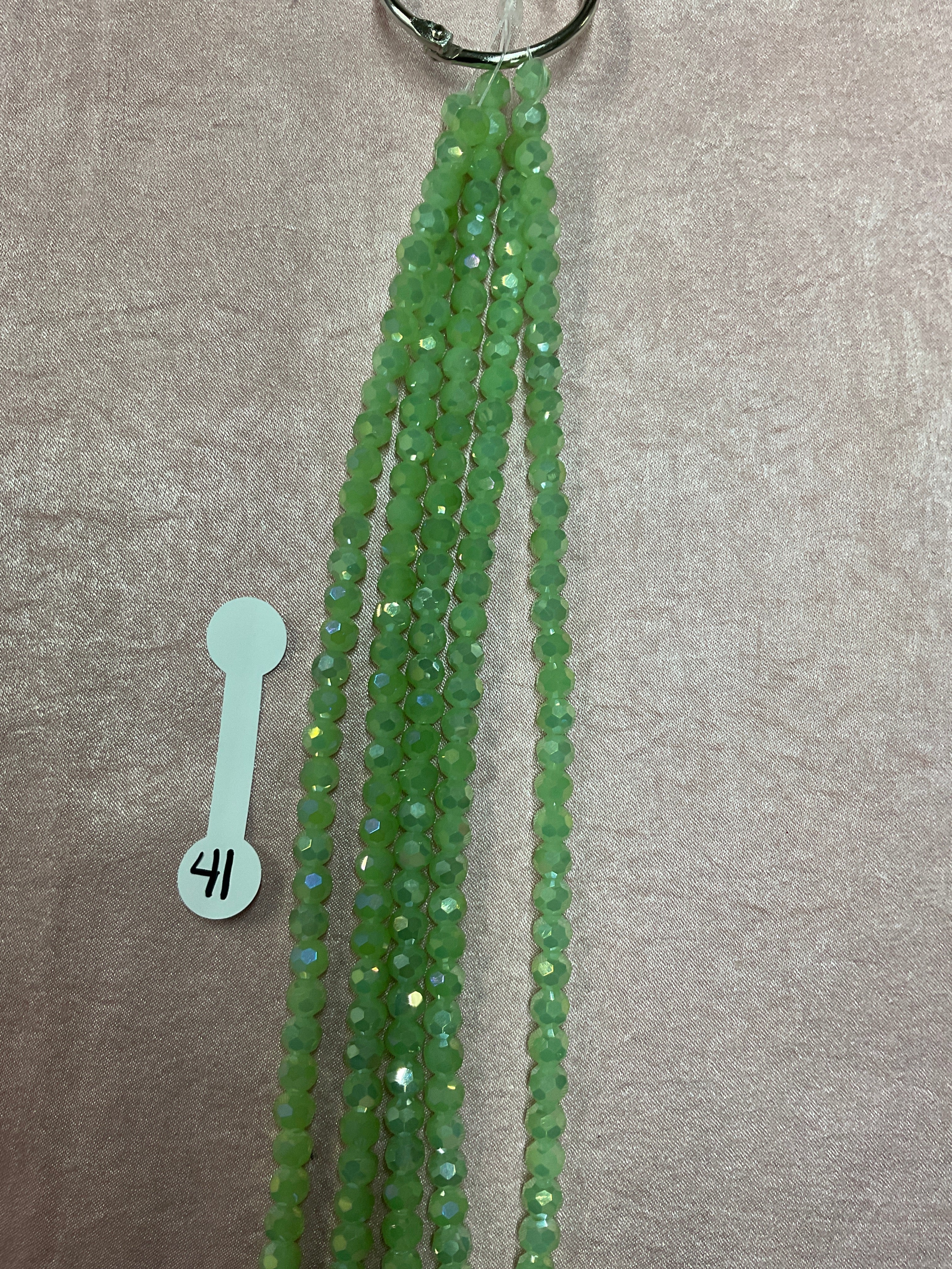 6mm Glass Rondelle and round beads