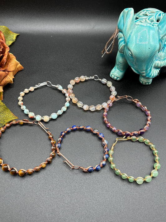 Wire wrapped bracelets