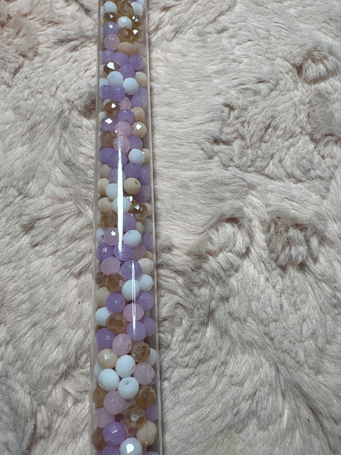 Tube Rondelle  and Bicone Beads