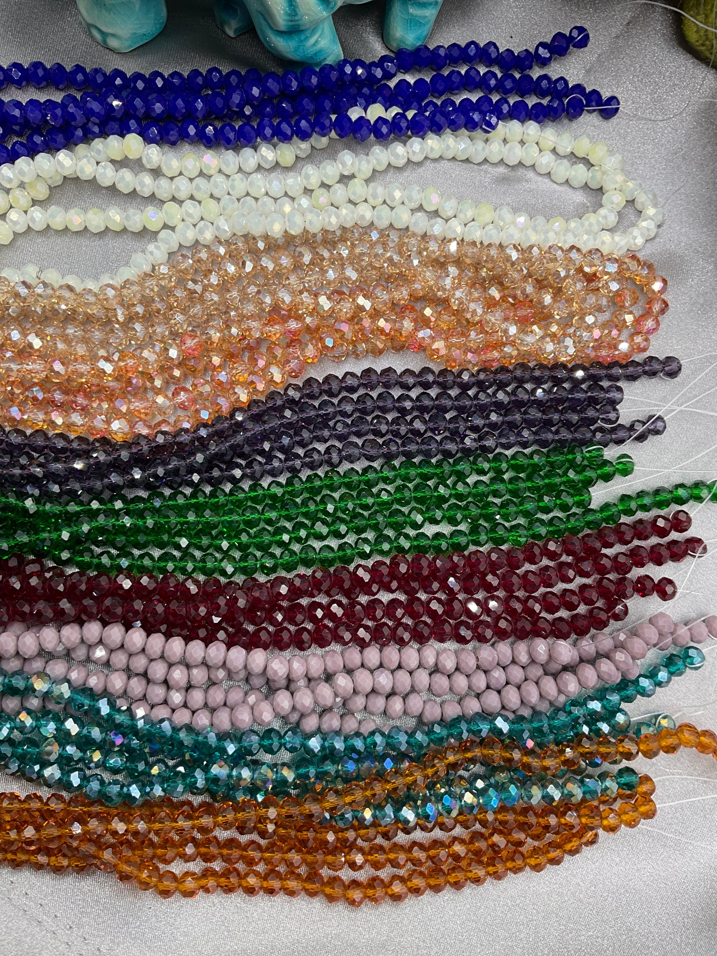 6mm Glass Rondelle and round beads